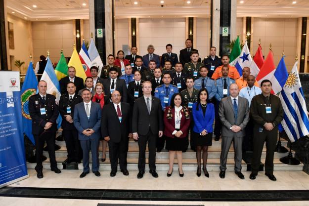 Participants at a training course held in Lima, Peru